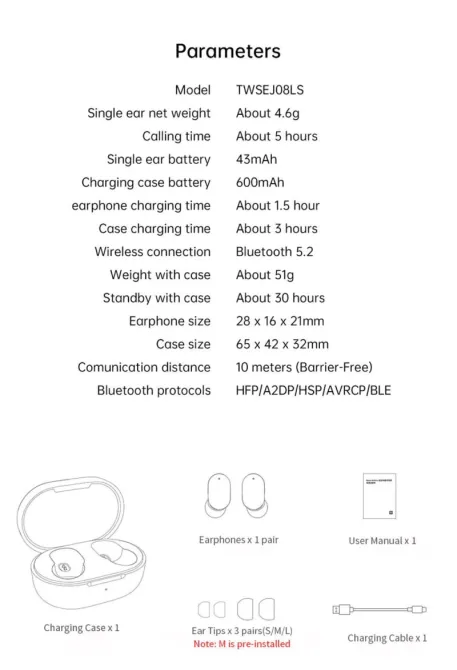 Навушники Xiaomi Redmi AirDots 3 White Bluetooth — оригінал, нові Київ - зображення 4