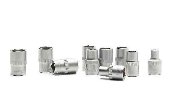 Набор головок торцевых 6-гранных MASTERTOOL ½" 8-19 мм L 40 мм CrV 10 шт 78-1210 Харків