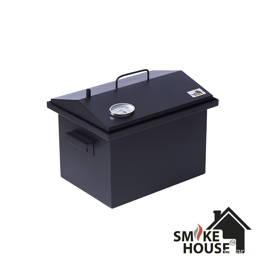 Коптильня с гидрозатвором для горячего копчения Smoke House M Thermo термометром Харків - зображення 8