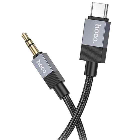 Аудио кабель Aux Hoco UPA32B Clever digital (Type-C to AUX 3.5mm) (1m) Херсон