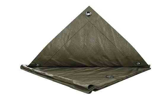 Тент универсальный MASTERTOOL TARPAULIN 6 × 10 м 90 г/м² Olive Green 89-8610 Харьков