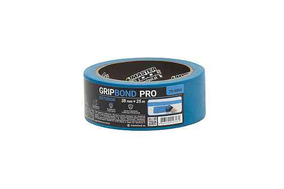 Лента малярная для фасадных работ MASTERTOOL GripBond Pro Exterior 38 мм×25 м синяя 79-9894 Харків