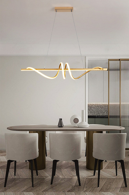 Люстра стельова LED K23-1000-gd-k Золото 30-100х20х100 см. Київ - зображення 1