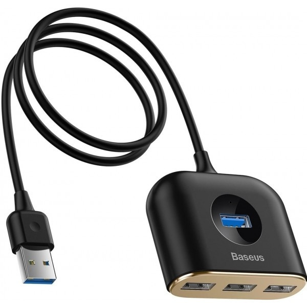 USB HUB Baseus Square round 4 in 1 (USB3.0 to USB3.0+3 USB2.0) 1m Black (CAHUB-AY01) (Код товару:176 Харків - зображення 2