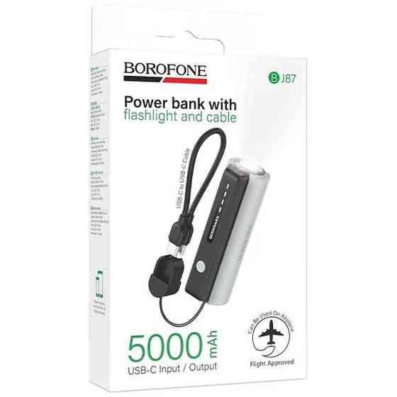 Портативное ЗУ Power Bank Borofone BJ87 Star flashlight with cable 5000 mAh Херсон