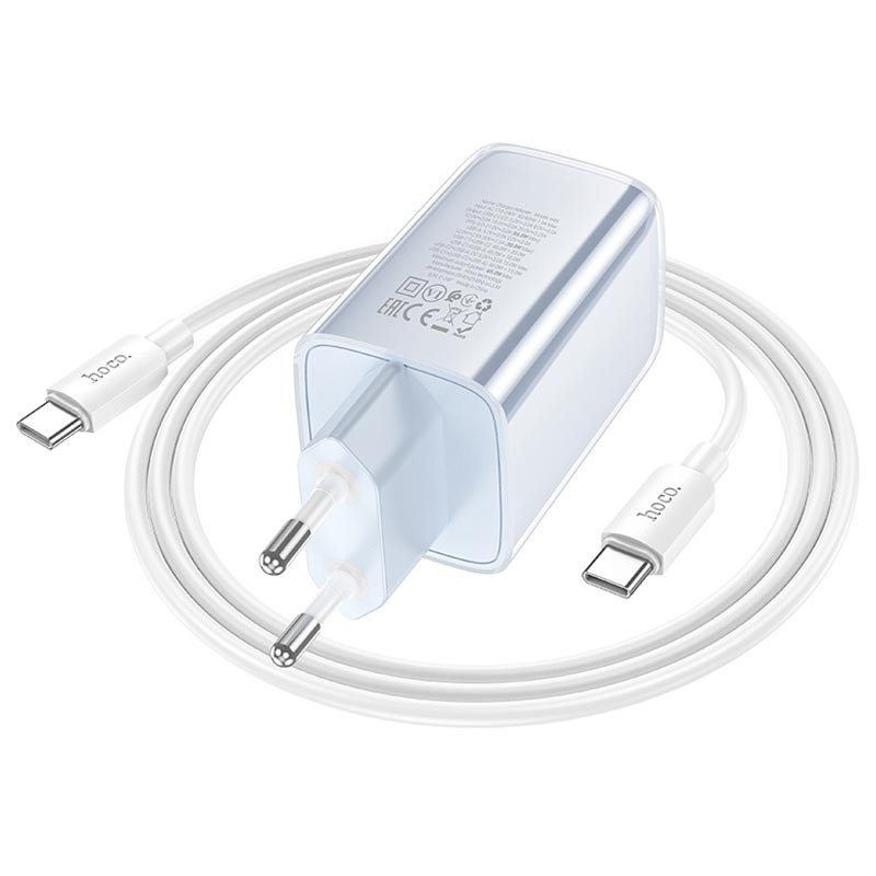 СЗУ Hoco N49 Glorious PD65W (1USB-A/2C) + кабель Type-C to Type-C Херсон - изображение 3