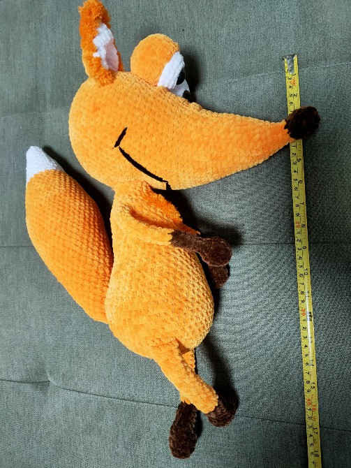 Іграшка м'яка в'язана помаранчева лисичка ручна робота Нововолинськ - зображення 4