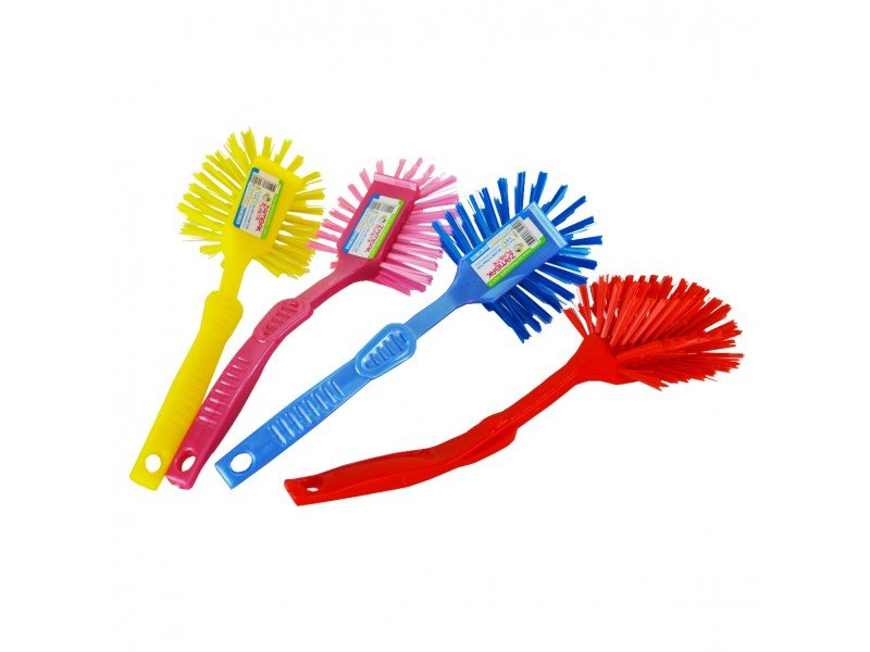 Щетка LUX для мытья посуды, розовая, 8х23х5 см, TM Zambak Plastik 84049P Київ - зображення 1