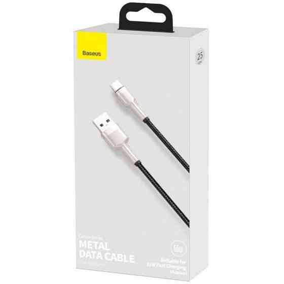 Дата кабель Baseus Cafule Metal USB to Type-C 66W (0.25m) (CAKF) Херсон