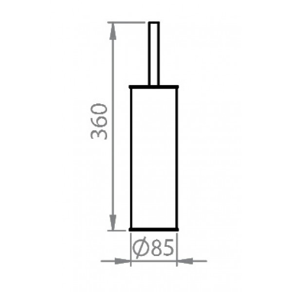 Щетка для унитаза напольная нержавеющая сталь, белая Київ - зображення 2
