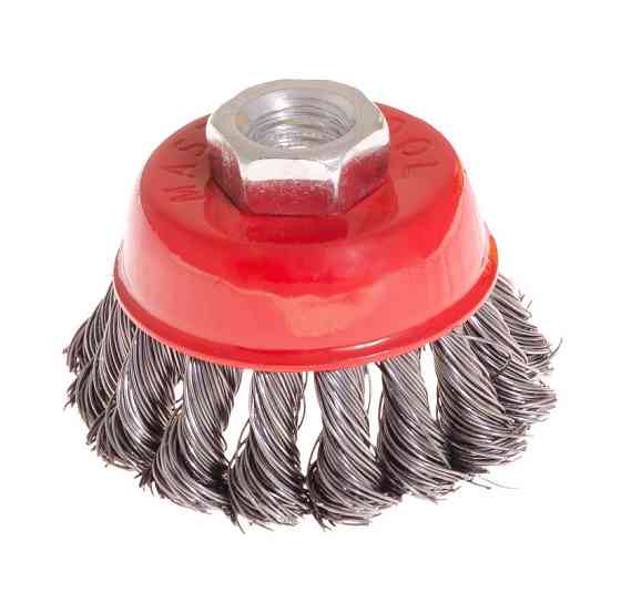 Щетка торцевая MASTERTOOL из плетеной проволоки Ø 65 мм М14 19-7006 Харьков