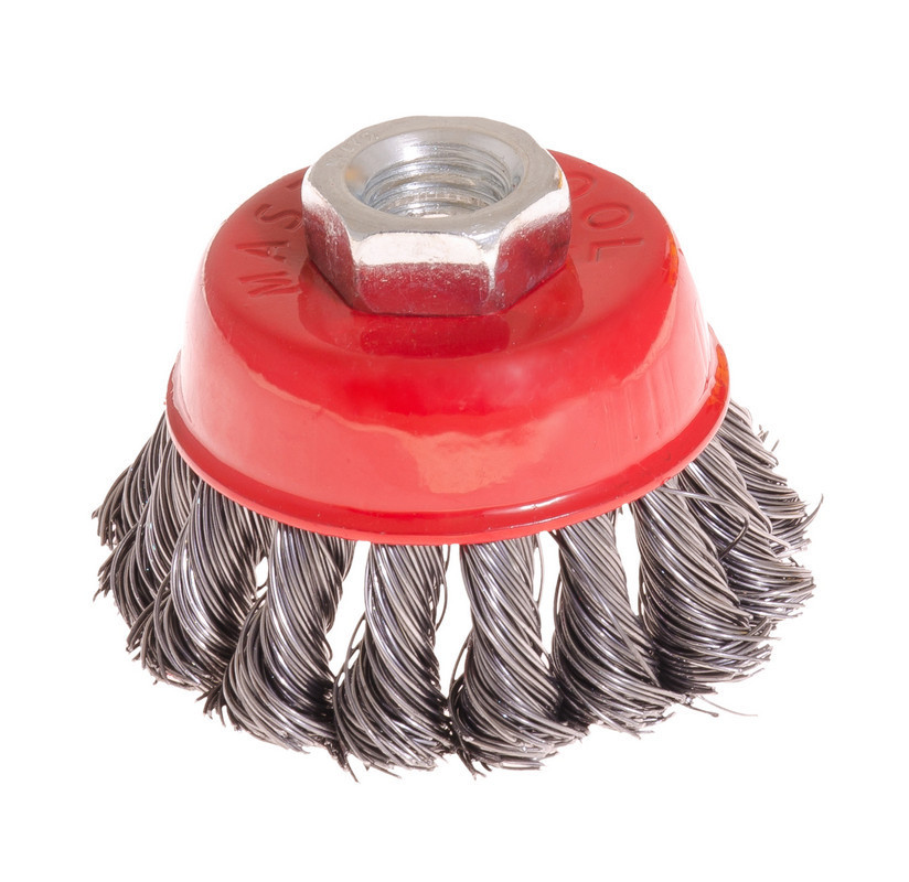 Щетка торцевая MASTERTOOL из плетеной проволоки Ø 65 мм М14 19-7006 Харьков - изображение 1