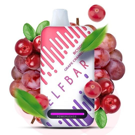 Е-сигарета ELF BAR 5% 15000 тяг, Виноград Журавлина Ужгород - зображення 1