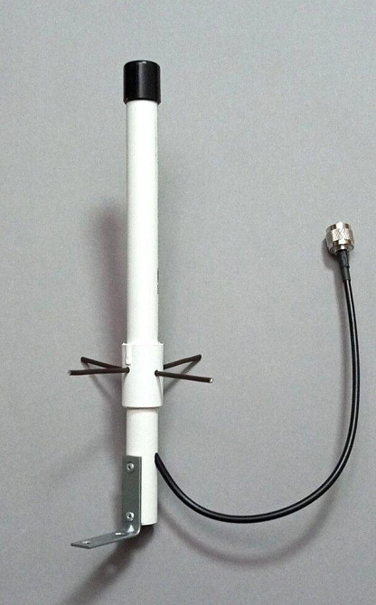 Антенна 1150-1250 МГц 6 дБ 50 Вт круговая, N-male разъем, белая Дніпро - зображення 1