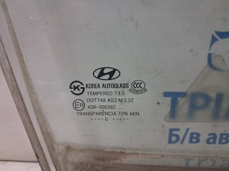 Стекло двери переднее правое Hyundai Santa fe 2005-2012 824212B000 (Арт. 85196) Киев - изображение 2