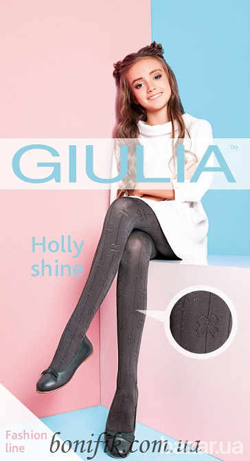 Колготки для девочек с выбитым рисунком HOLLY SHINE 80 DEN (model 1) Кривий Ріг - зображення 1