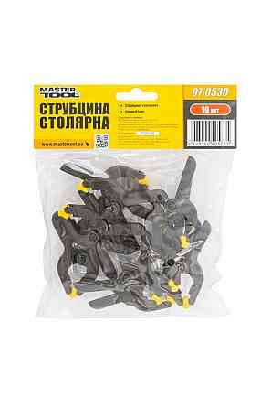 Струбцина столярная MASTERTOOL A-Type пружинная 60 мм захват 30 мм набор 10 шт 07-0530 Харків