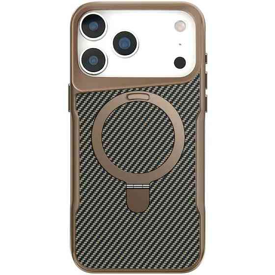 TPU+PC чехол Metal Buttons with MagSafe Carbon Ring для Apple iPhone 17 Pro Max (6.9") Херсон