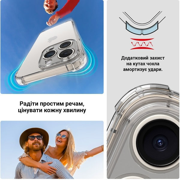 Чохол ArmorStandart Air Force Camera Cov для Xiaomi Redmi Note 14 Pro+ 5G Clear (ARM79707) (Код това Харків - зображення 5