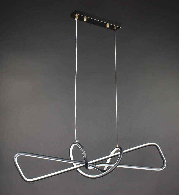 Люстра стельова LED H35L-850-bk Чорний 25-150х15х85 см. Киев - изображение 1