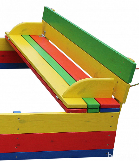 Детский комплект - 1 песочница с крышкой и столик с лавочками Київ - зображення 3