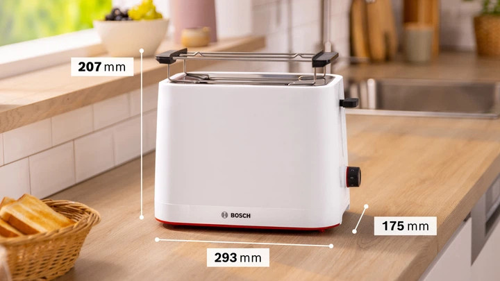 Тостер Bosch TAT3M121 950 Вт белый Київ - зображення 6