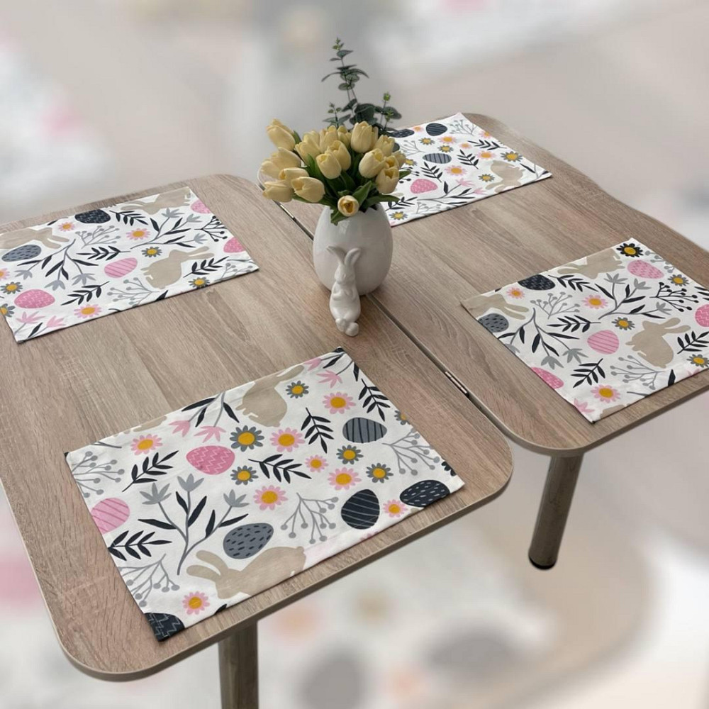 Салфетки Пасхальный Кролик 4 штуки серые Одеса - зображення 3