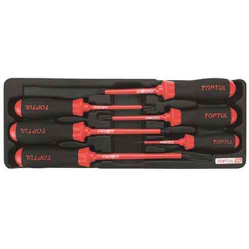 Набор отверток диэлектрических (1000V) 6ед. в ложементе TOPTUL GAAT0603 Харків