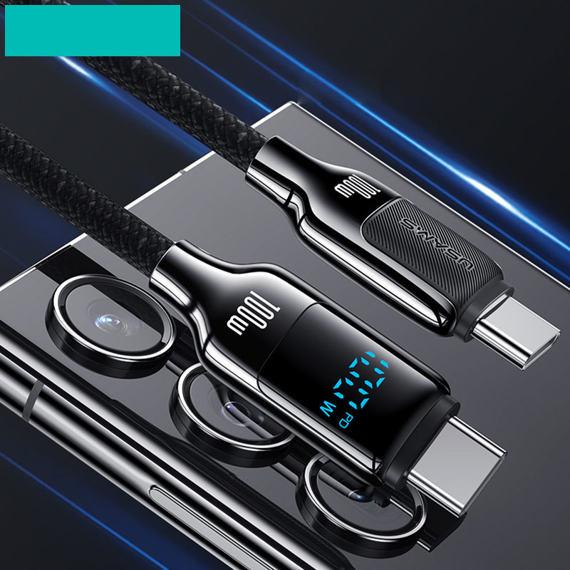 Дата кабель Usams US-SJ742 Digital Display HX Ser. Type-C to Type-C 100W (1.2m) Херсон - зображення 3