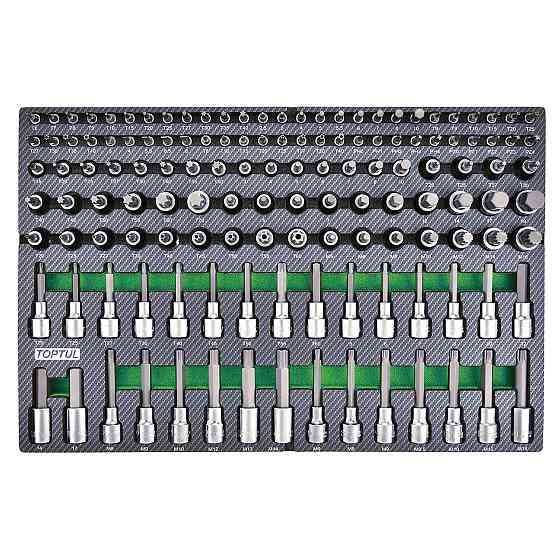 Тележка с инструментом (BUMPER SERIES) 7 секций 340ед. серый TOPTUL GE-34029 Харків