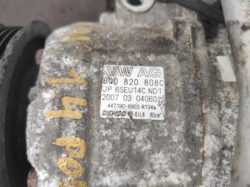 Компрессор кондиционера Skoda Fabia 2007-2014 (6Q0820808C) Ковель - зображення 5