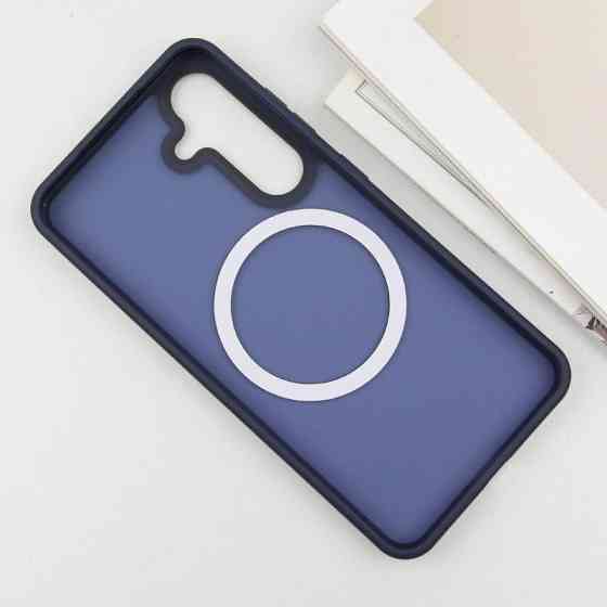 TPU+PC чехол Metal Buttons with MagSafe Colorful для Samsung Galaxy S25 Edge Херсон