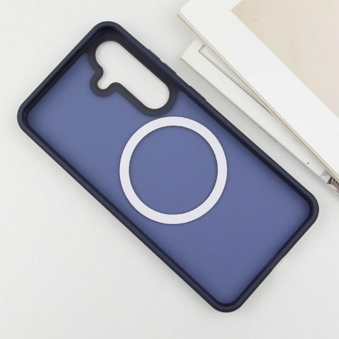 TPU+PC чехол Metal Buttons with MagSafe Colorful для Samsung Galaxy S25 Edge Херсон - зображення 4