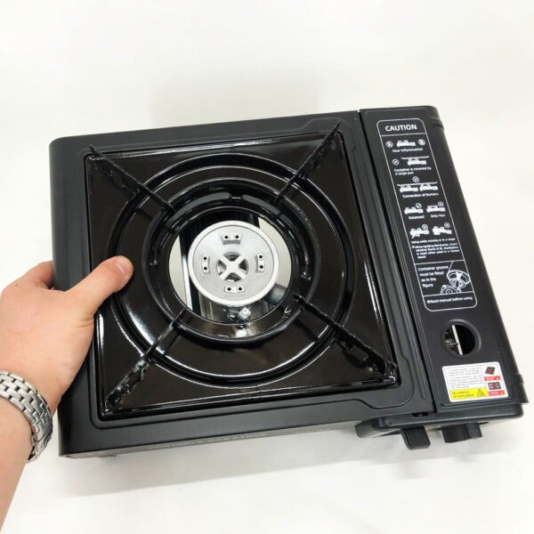 Портативна газова плитка BK-167A із перехідником під звичайний газовий балон Львів - зображення 5