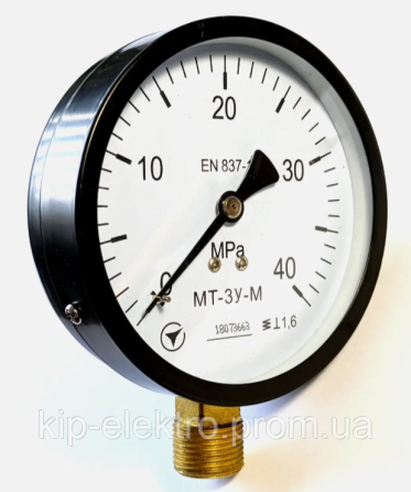 Манометр МТ-3У-М от 0 до 40 МПа (400 кгс/см2) - аналог МП3-У, ДМ 05100, МТП-100, ОБМ1-100, ДМ 05-МП- Київ