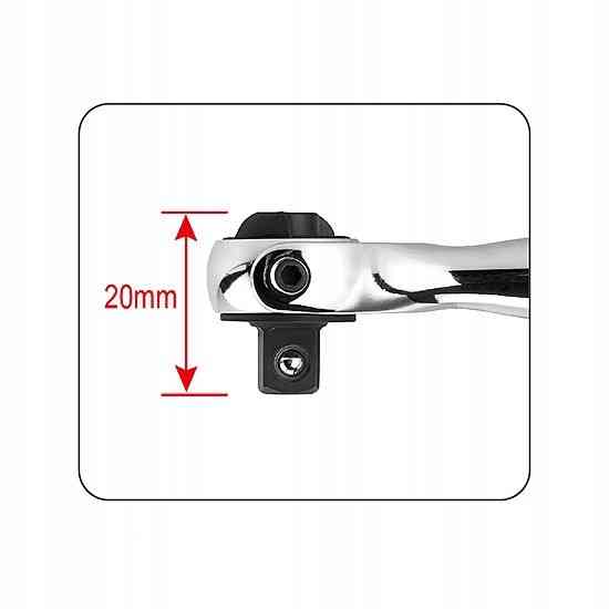 Мини трещетка 1/4" с шарниром (360°) 90 зубцов TOPTUL CHKX0810 Харків