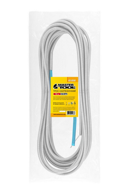 Трос для прочистки канализации MASTERTOOL Ø 8 мм 10 м 83-0910 Харків - зображення 3