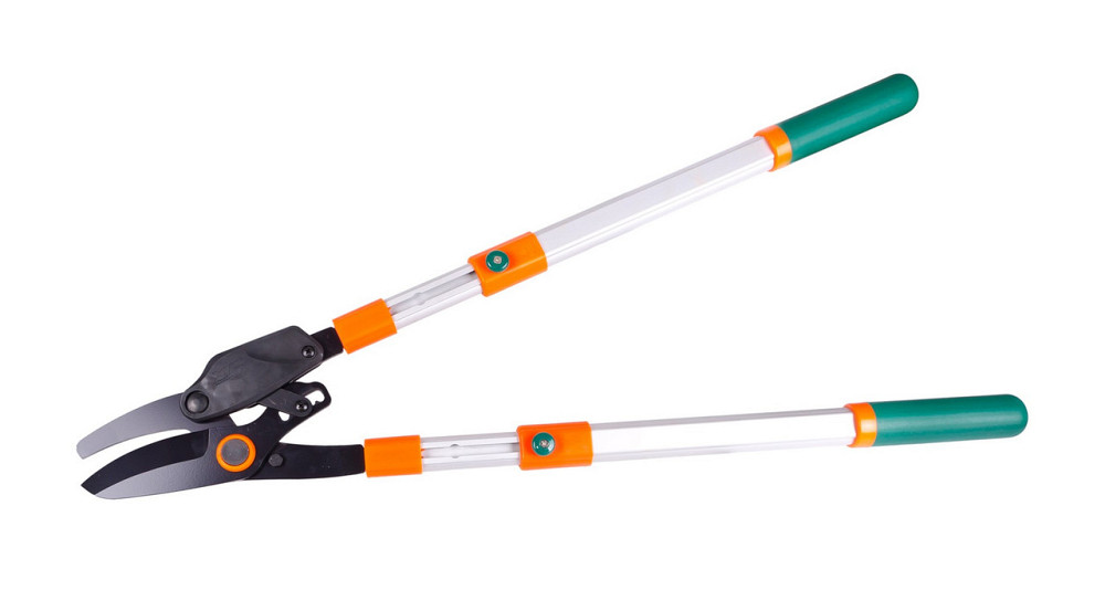 Сучкорез с наковальней MASTERTOOL храповый с алюминиевыми телескопическими ручками 700-1030 мм тефло Харків - зображення 1