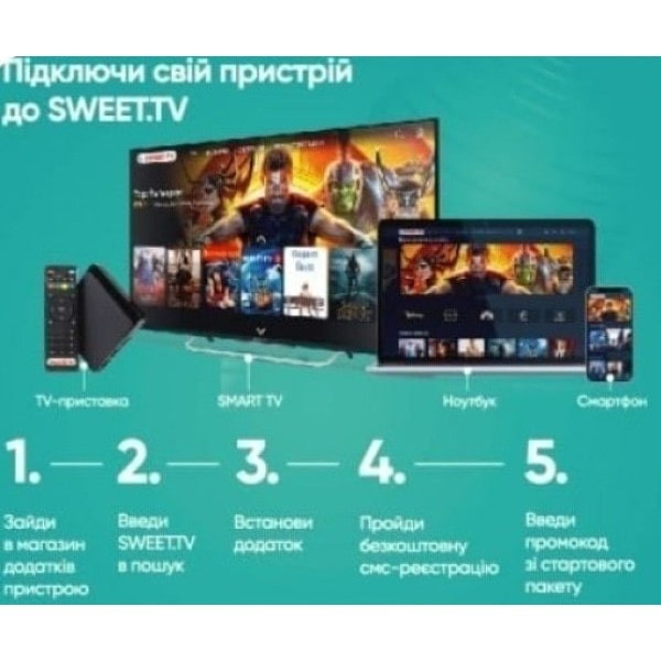 Sweet.TV Стартовий пакет Sweet TV тариф M на 3 місяці Харків - зображення 12