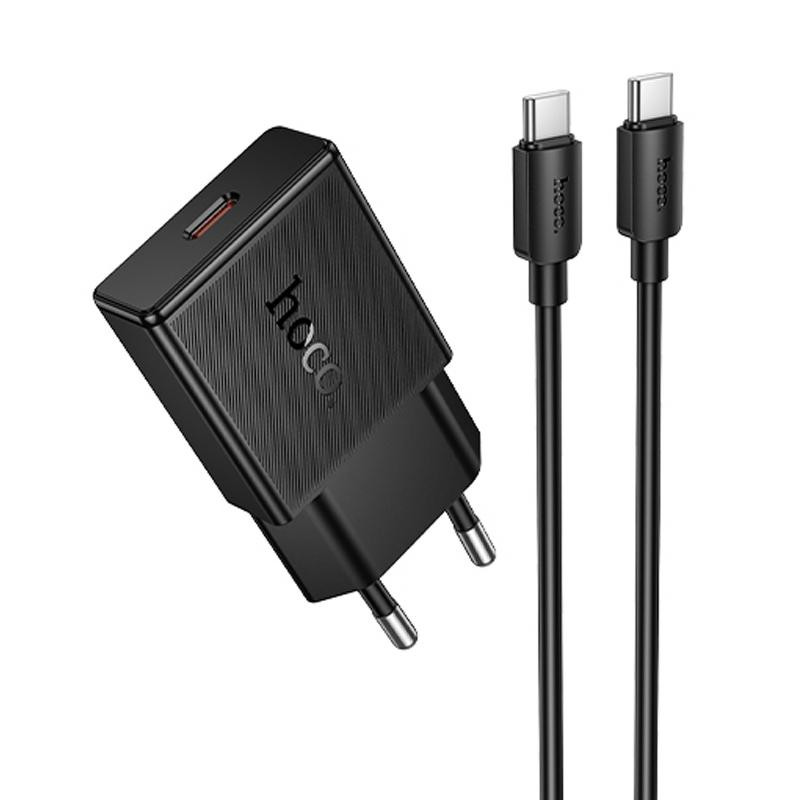 СЗУ Hoco N74 Speed ultra-thin PD25W (1USB-C) + кабель Type-C to Type-C Херсон - изображение 1