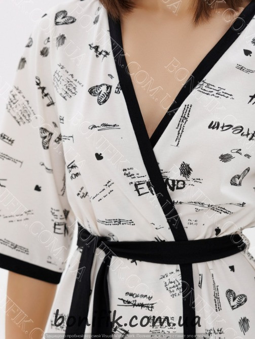 Женский домашний халат с рисунком "Dreamy Hearts" (16801) (арт. 1770) Кривий Ріг - зображення 2