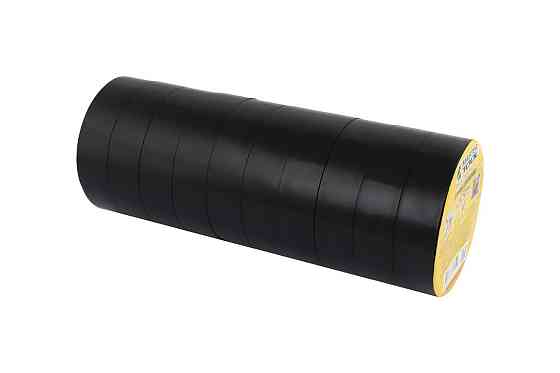Лента изоляционная MASTERTOOL PVC 17 мм×10 м 10 шт черная 44-9110 Харків