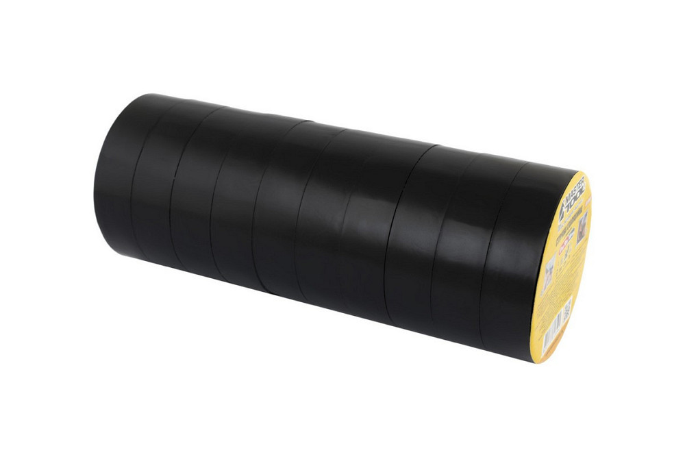Лента изоляционная MASTERTOOL PVC 17 мм×10 м 10 шт черная 44-9110 Харьков - изображение 4