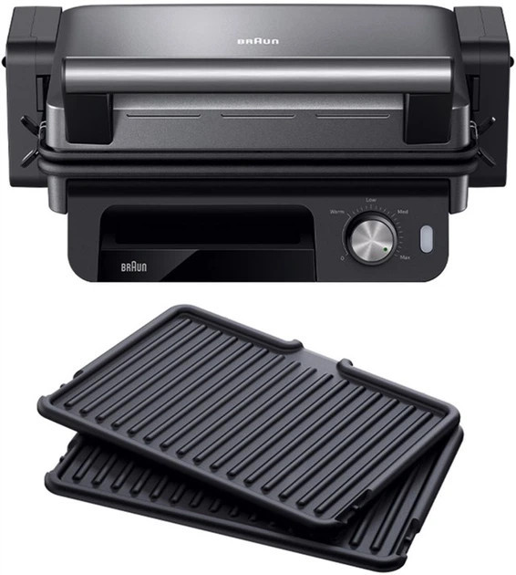 Электрогриль Braun MultiGrill 5 CG5033IGY 2000 Вт серебристый Київ - зображення 1