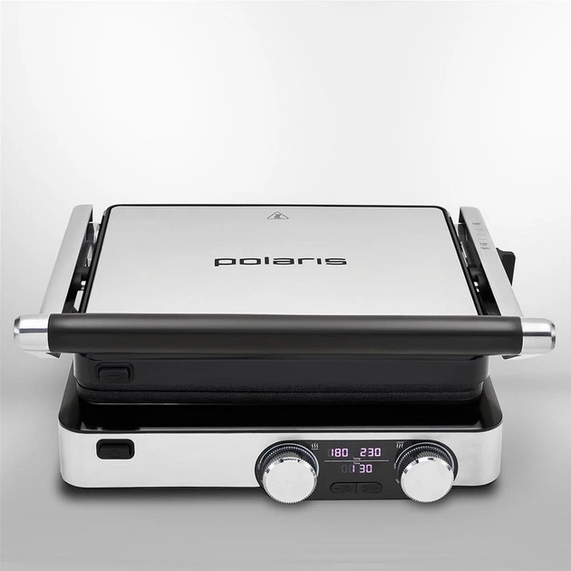 Электрогриль POLARIS PGP 7001D 2000 Вт серебристый Київ - зображення 7