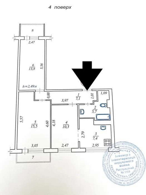 Продается 3_х ком квартира на БЕРЕЗНЯКАХ, ул. Юрия Шумского, 10 Київ - зображення 6