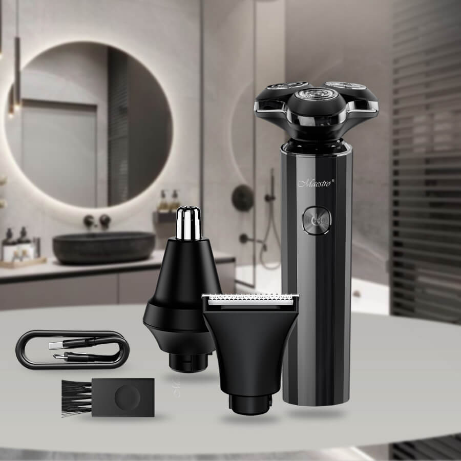 Электробритва в наборе 3 в 1 Maestro MR-676 черный Київ - зображення 1