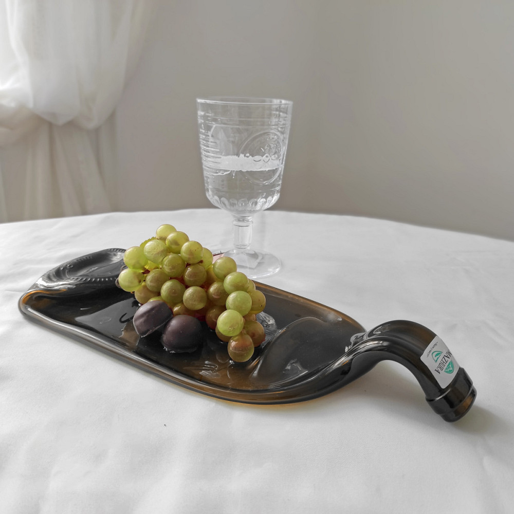 Блюдо Mazhura Пляшка Vine MZ-719754 коричневе Київ - зображення 1