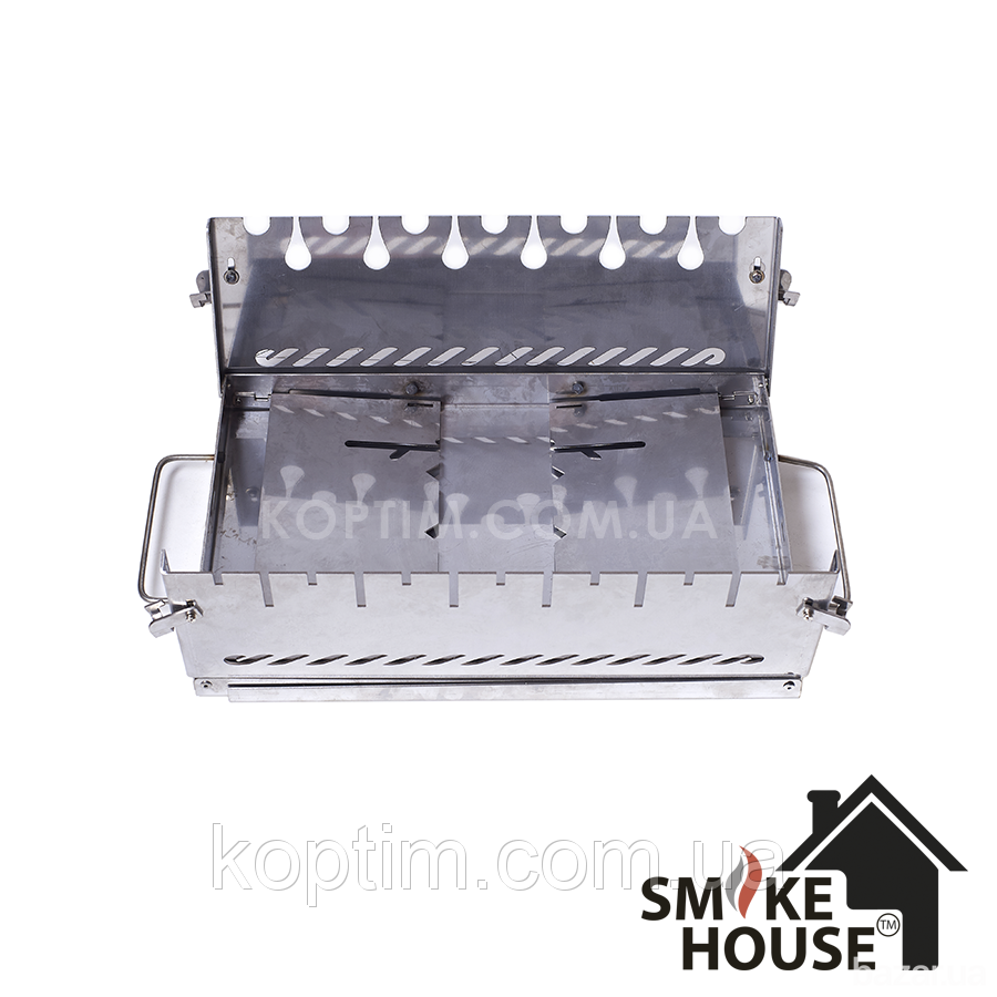 Раскладной мангал из нержавеющей стали Smoke House Case6 DeLuxe Харків - зображення 3