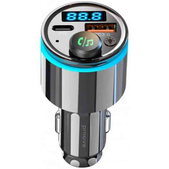 FM-трансмітер Proove FM Launcher Nexus 30W (PD+QC3.0) Type-C+USB Black (FMNX30110001) (Код товару:38 Харків